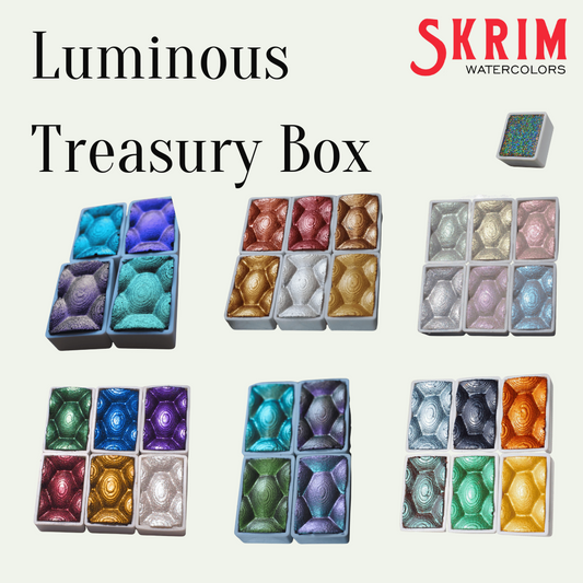 Luminous Treasury Box - SAVE 80€-32 FULL PAN COLORS- (Skrim Shifter, Sapphire Shifter, Mother of Pearls, Jewels of the Sky, Ghost Pearls, Pharaos Treasury- AND THE HOLO!) ))